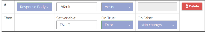 Configuring a condition in APIContext to fail the call when the XML response contains a fault node